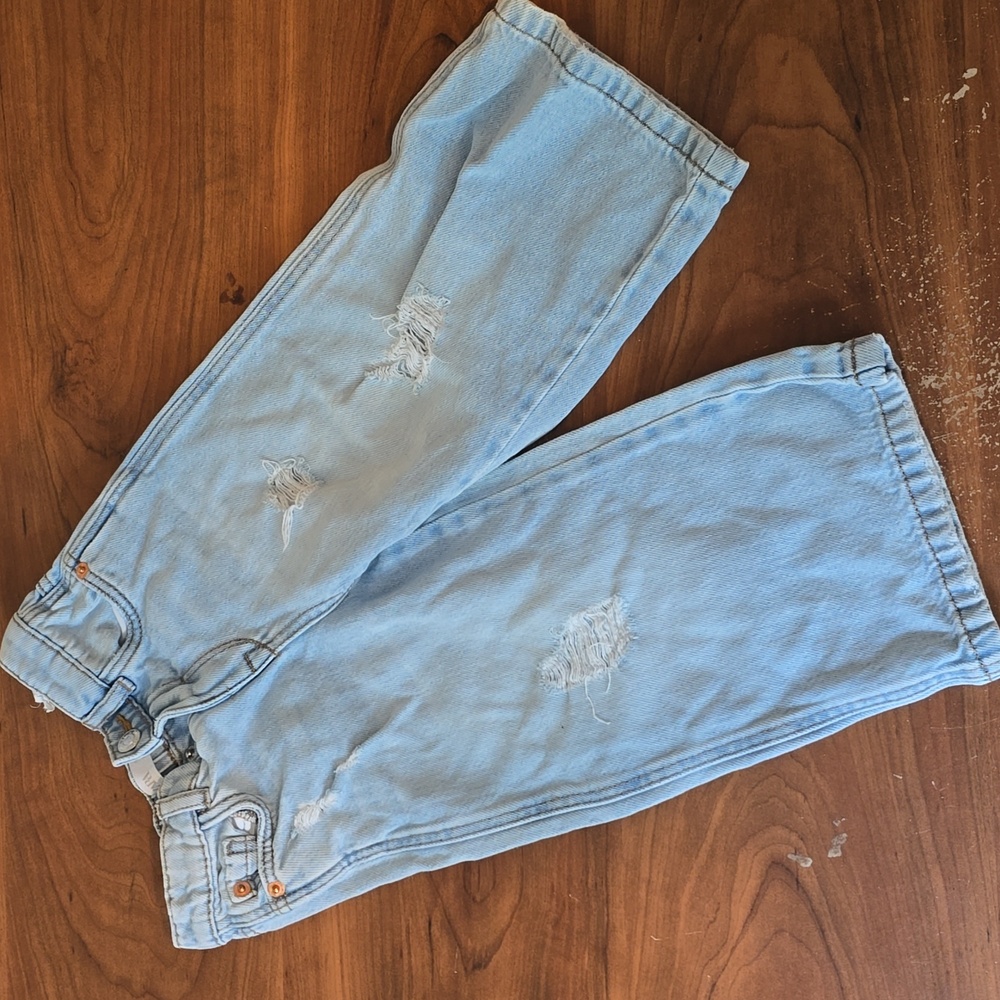 Zara Ripped Wide Leg Jeans - Picture 2 of 5